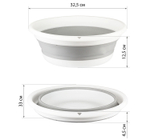 Таз ФЛЕКС 5,5 л складной, отверстие для подвешивания, материал- полипропилен, ТЭП М2501