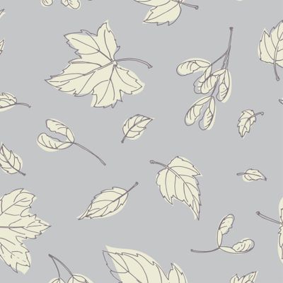 листопад - клён на сером