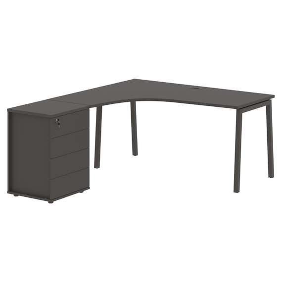 Стол эргономичный с тумбой ELCET 1518(L)  1560х1880х750 EDIS