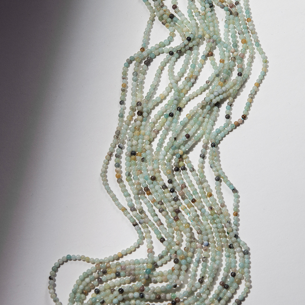 Амазонит с кварцем натуральный, 2,3мм, шар