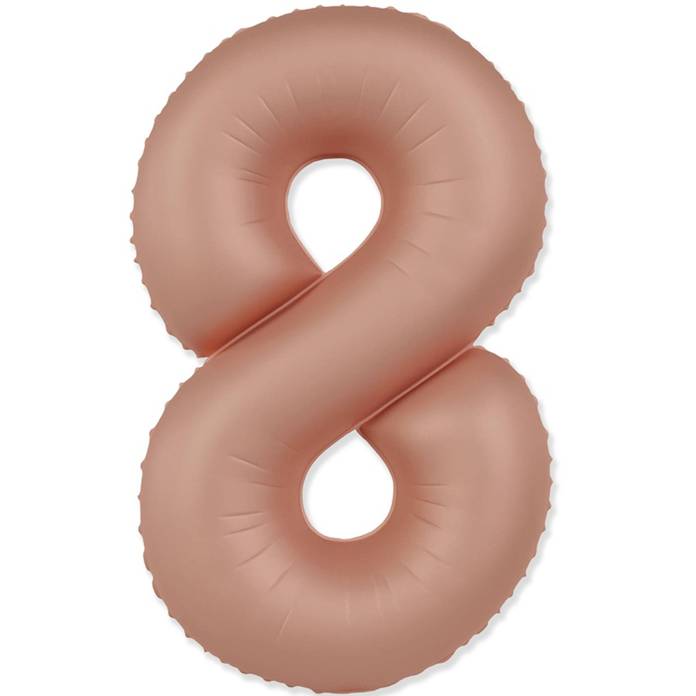 Шар фольгированный Цифра 8 101 см (Розовый)