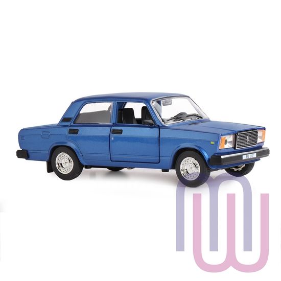 Модель машины ТМ АВТОПАНОРАМА 1/24 ВАЗ 2107, синий (свет, звук) JB1200158