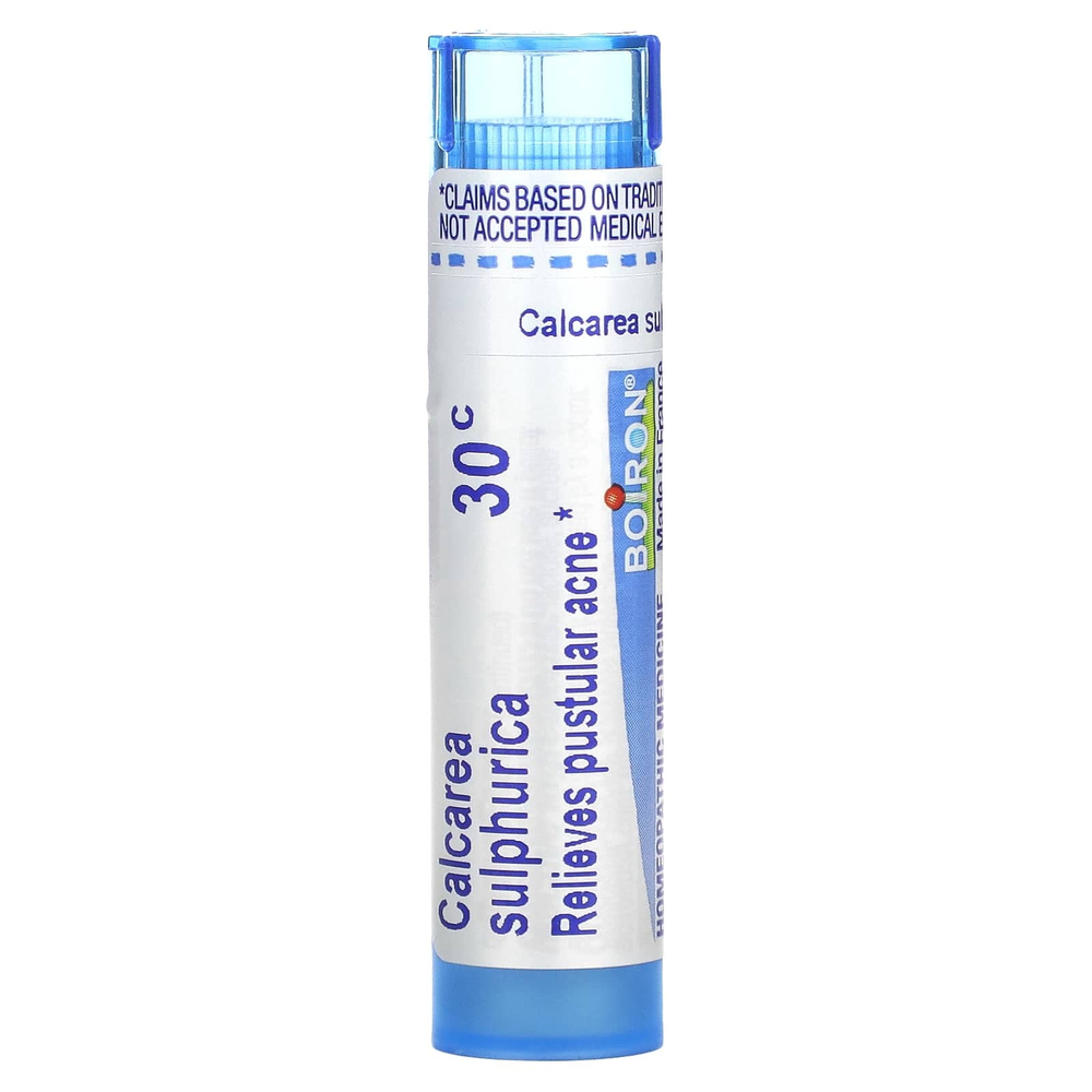 Boiron, Calcarea sulphurica, 30C, средство от угрей, прибл. 80 гранул