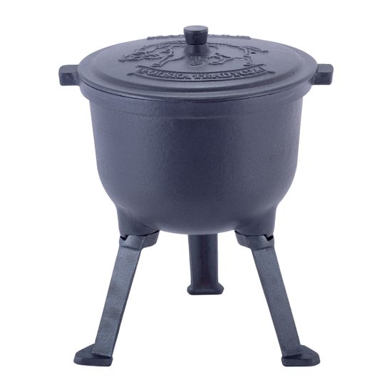 Котелок чугунный 7 л. на ножках с антипригарным покрытием Kamille KM 4801M