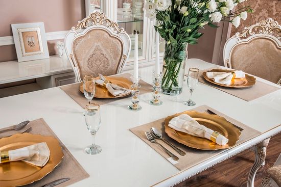 Стол обеденный НАТАЛИ прямоугольный белый глянец