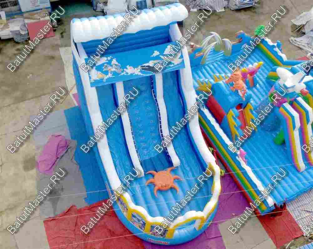 Коммерческий надувной батут "Большая волна"