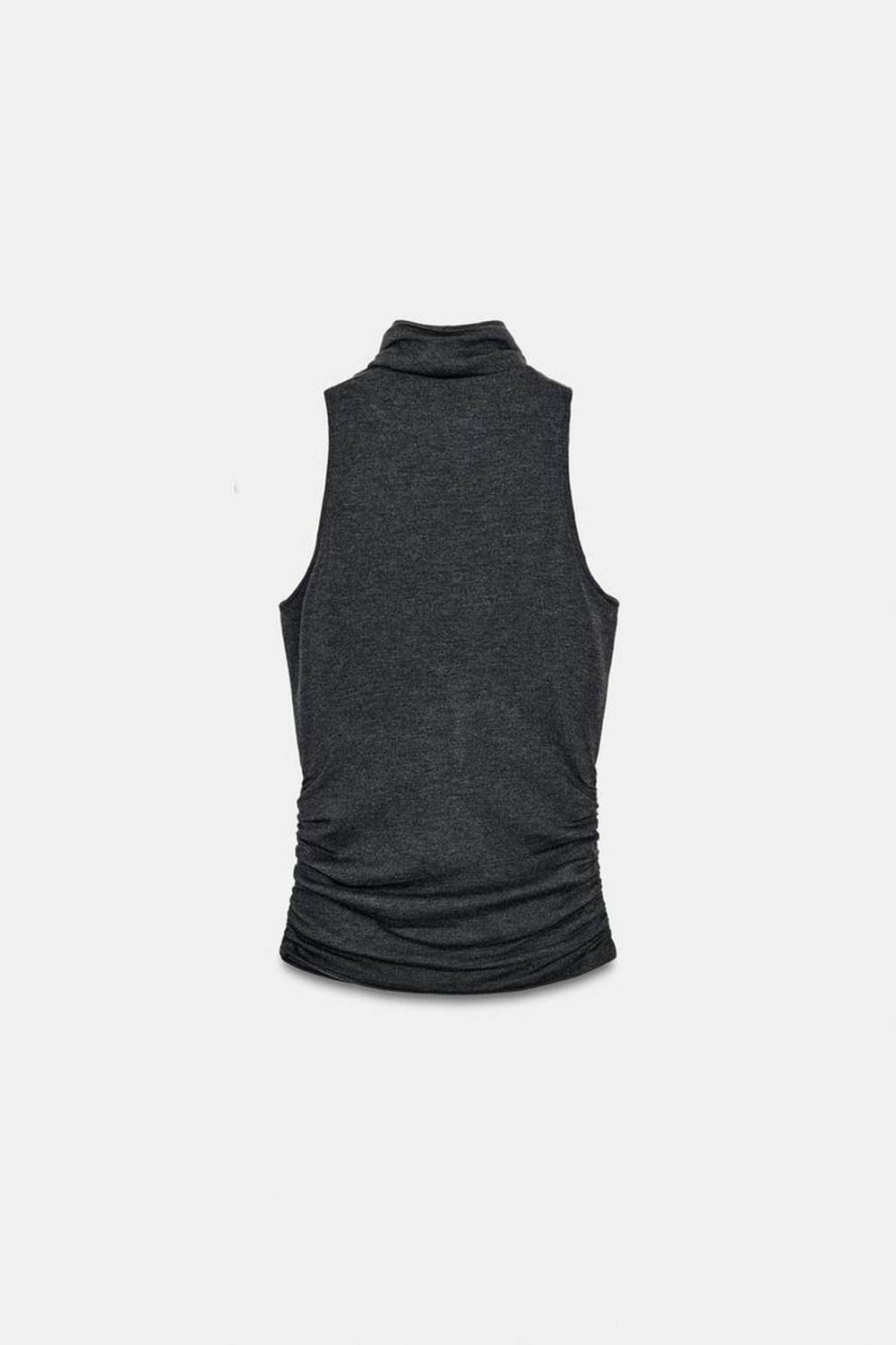 ZARA МЯГКИЙ ТОП-ХАЛТЕР, АНТРАЦИТОВО-СЕРЫЙ