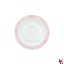 Набор мокко кофейных пар 85 мл Яна Серый мрамор с розовым кантом (6 пар)