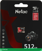 Карта памяти Netac P500 Extreme Pro MicroSDXC 512GB (NT02P500PRO-512G-S)