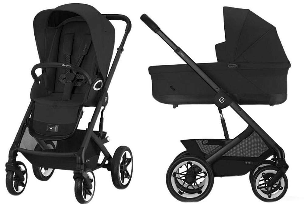 Коляска Cybex Talos S Lux BLK complete Aton S2 Moon Black 3 в 1 Moon Black с дождевиками