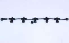 Разветвитель универсальный 2 pin 0.6 м., 5 лучей, для нитей 10 м, бахромы, занавесов, черный цвет, Rich LED (RL-SC2/5-B)