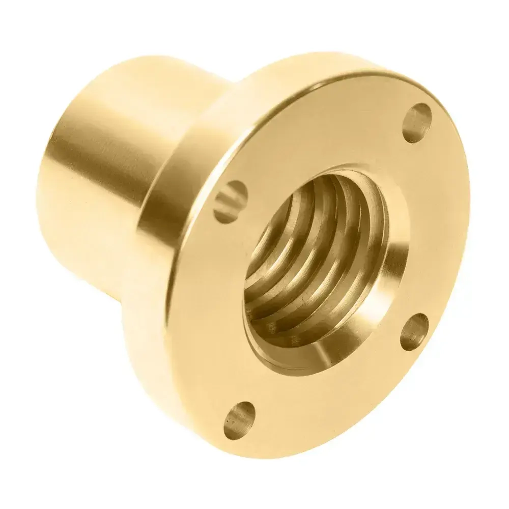 Комплект TR 36x6 Трапецеидальный винт, трапецеидальная гайка бронзовая с фланцем.