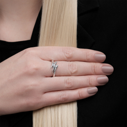 "Анемина" кольцо в серебряном покрытии из коллекции "Простейшие" от Jenavi