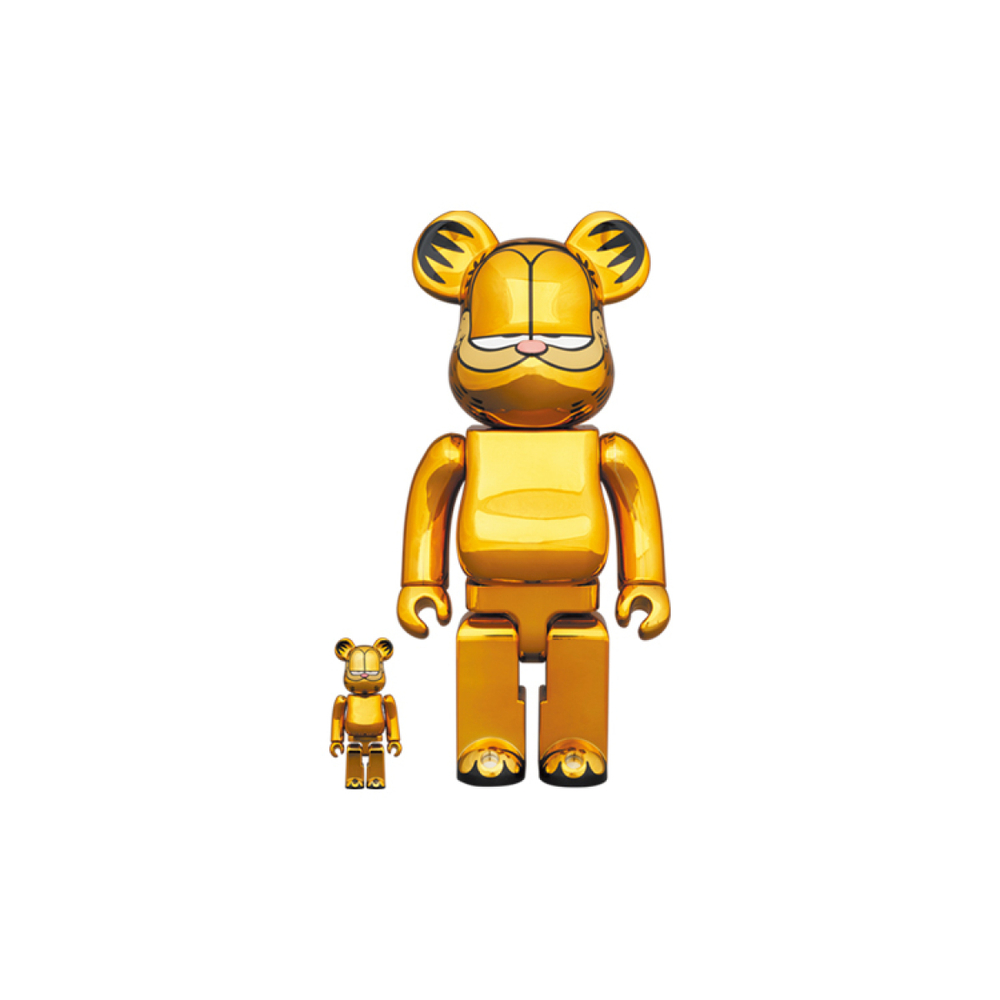 Дизайнерские игрушки BE@RBRICK GARFIELD GOLD CHROME Ver 100%400%1000% 7cm/28cm/70cm, 1644141-604026186