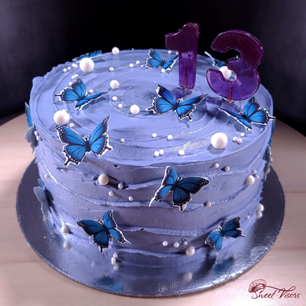 Торт с бабочками для девочки. кондитерская Sweet Visors Сладкие Козырьки. Кондитер Светлана Дегтерева. Торты ручной работы на заказ в СПБ. Мы создаем сладкие истории на любой вкус.