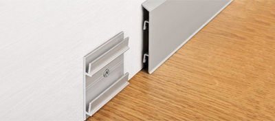 Алюминиевый плинтус Progress Profiles PKISPTS 70*2000 мм Титан Брашированный