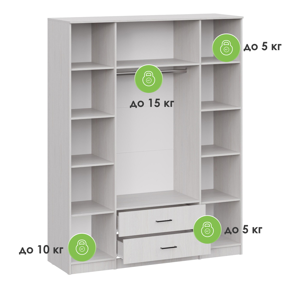 Шкаф Woodville Валетта ясень анкор светлый