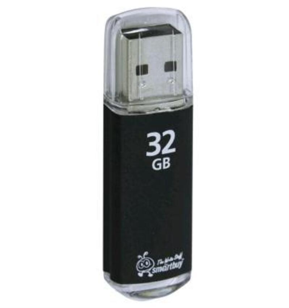 Флеш-накопитель USB  32GB  Smart Buy  V-Cut  чёрный