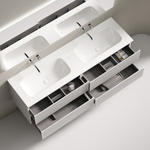 Тумба подвесная Sancos Snob R c двумя ящиками 790х445х500, Bianco, SNR80W