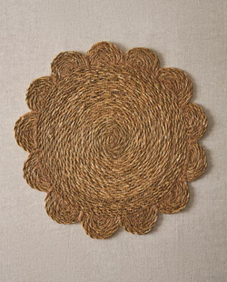 ZARA HOME ПОДСТАВКА ПОД СТОЛОВЫЕ ПРИБОРЫ ИЗ РОТАНГА «ЦВЕТОК», СВЕТЛО-БЕЖЕВЫЙ