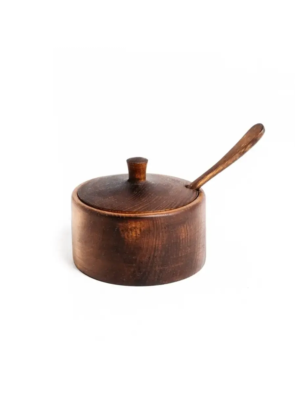 Деревянная сахарница с ложкой из кедра