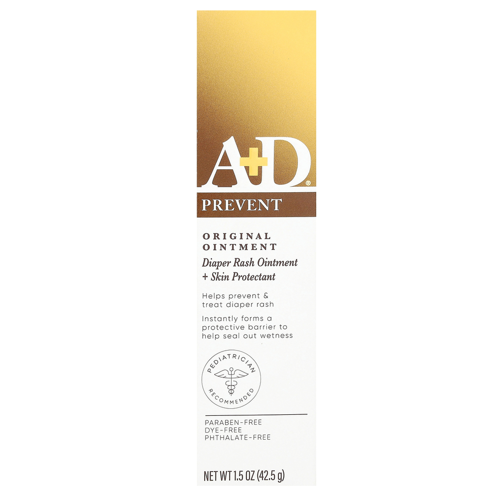 A+D, Original Ointment, мазь от опрелостей и средство для защиты кожи, 42,5 г (1,5 унции)