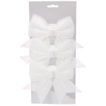 Бант на елку «Нежность» 12*14 см (набор 3 шт), Белый