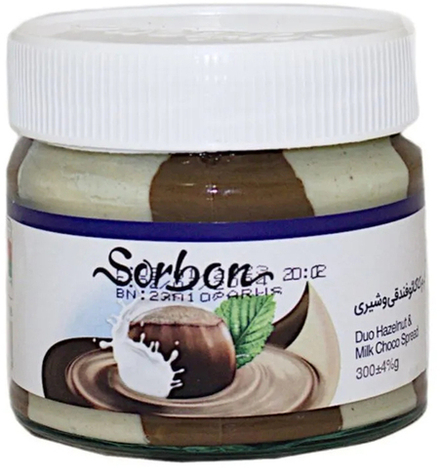 Ореховая паста с темным и белым шоколадом Sorbon 300г