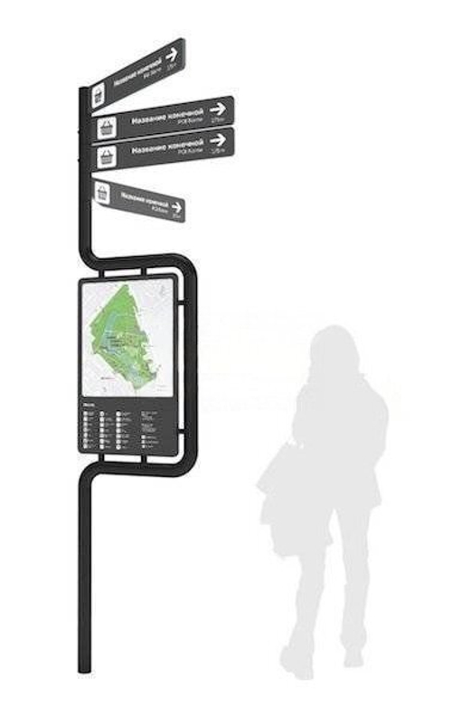 Указатель направления с картой «Яуза»