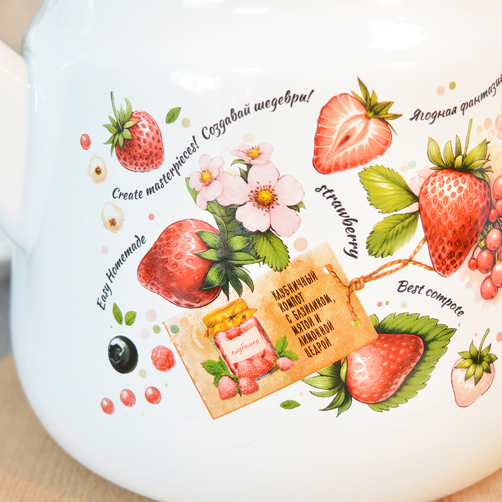 Чайник 3,5л "Ягодки" тм Appetite