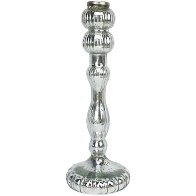 Подсвечник "Антик сильвер" 11,5x11,5x32см