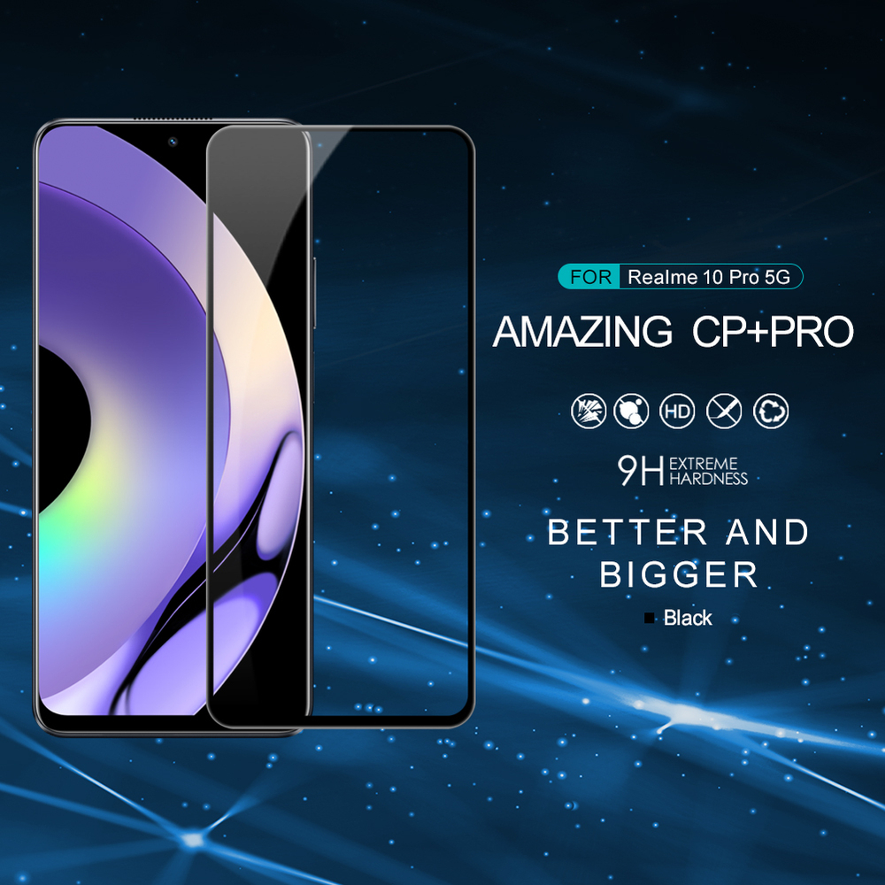 Защитное закаленное стекло от Nillkin для Realme 10 Pro 5G, серия CP+PRO Anti-Explosion Glass Screen Protector