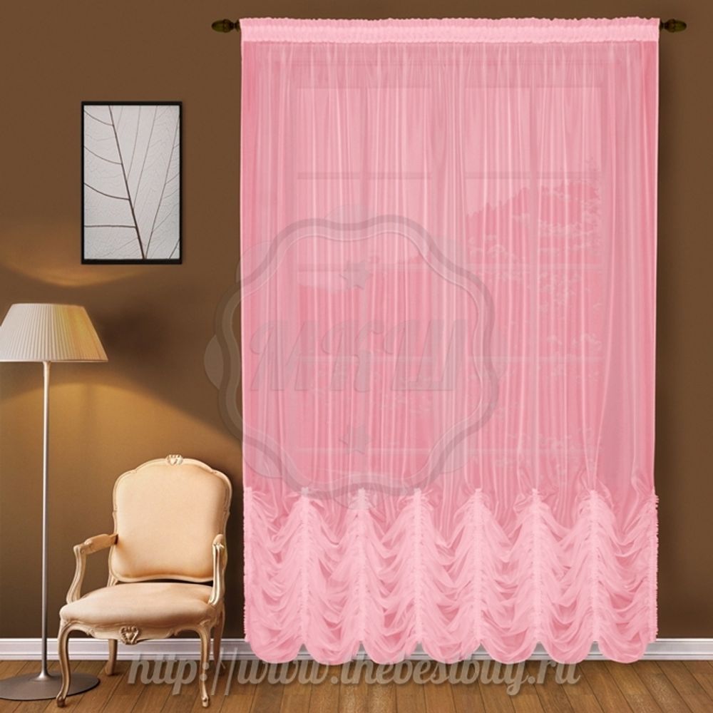 Французкая штора:  (арт. А30-m214-9)  -   290х400 см. - розовый