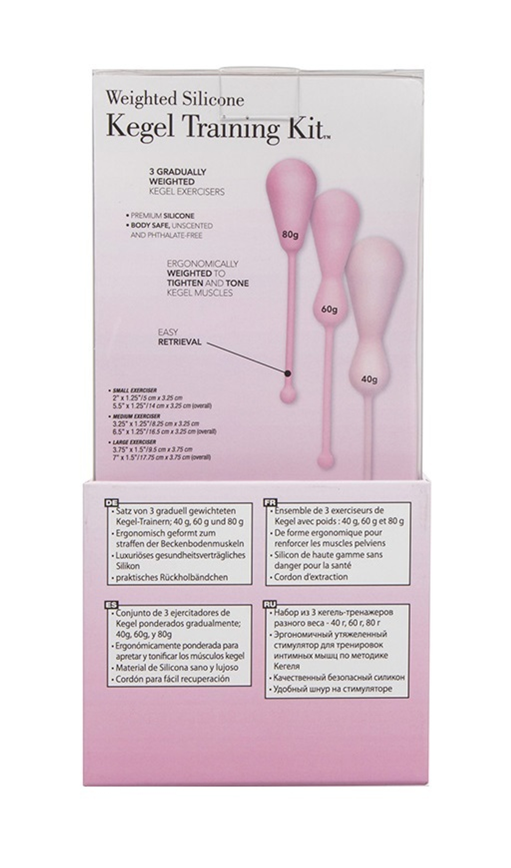 Набор вагинальных кегель из силикона Kegel Training Kit розовый