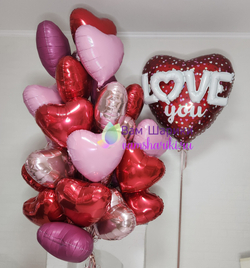 Сердце большое с 3Д словом "Love" 90 см