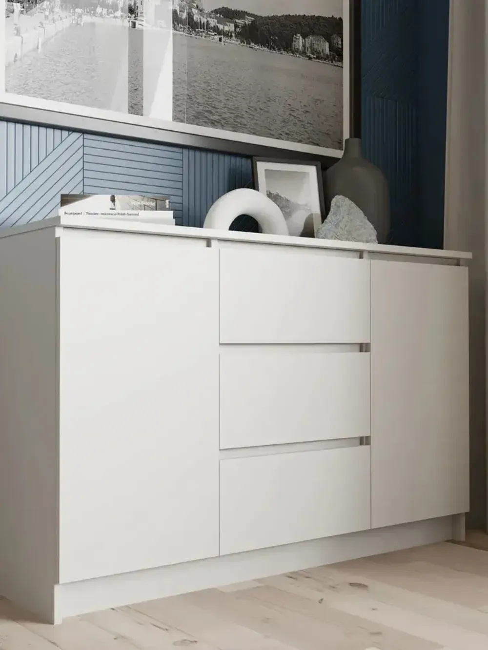 "МС Мори" Комод МК 1200.3 (Сатин), ДСВ-Мебель, г. Пенза