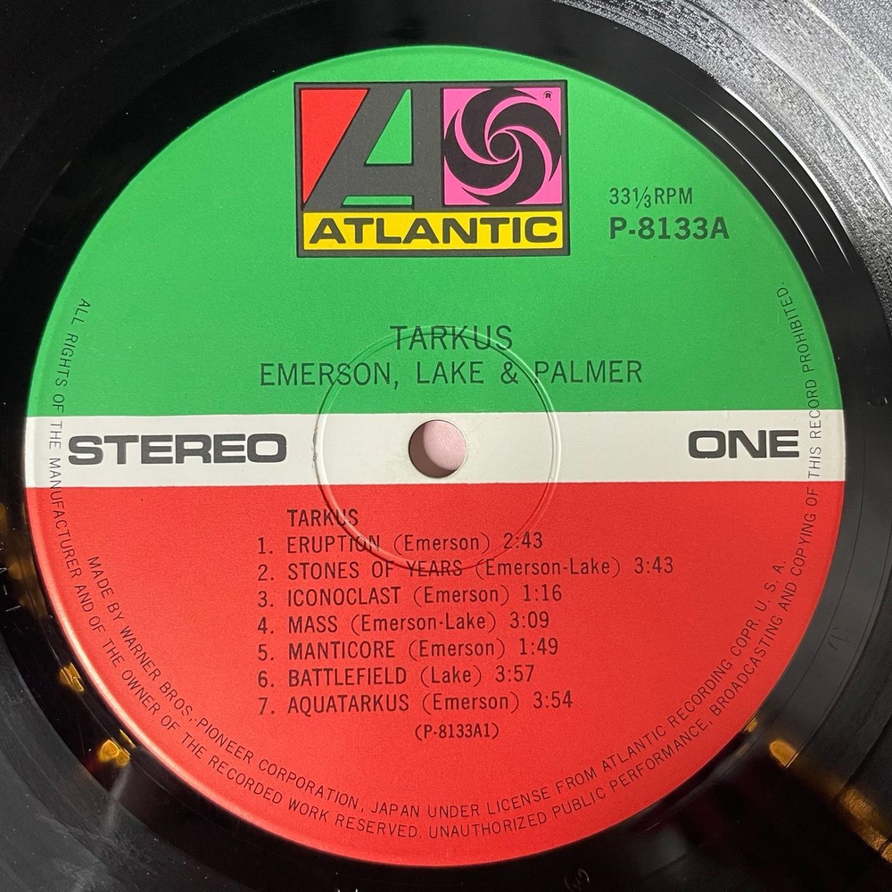 Винтажная виниловая пластинка LP Emerson, Lake and Palmer Tarkus (Japan 1971) (No Obi) Aquatarkus