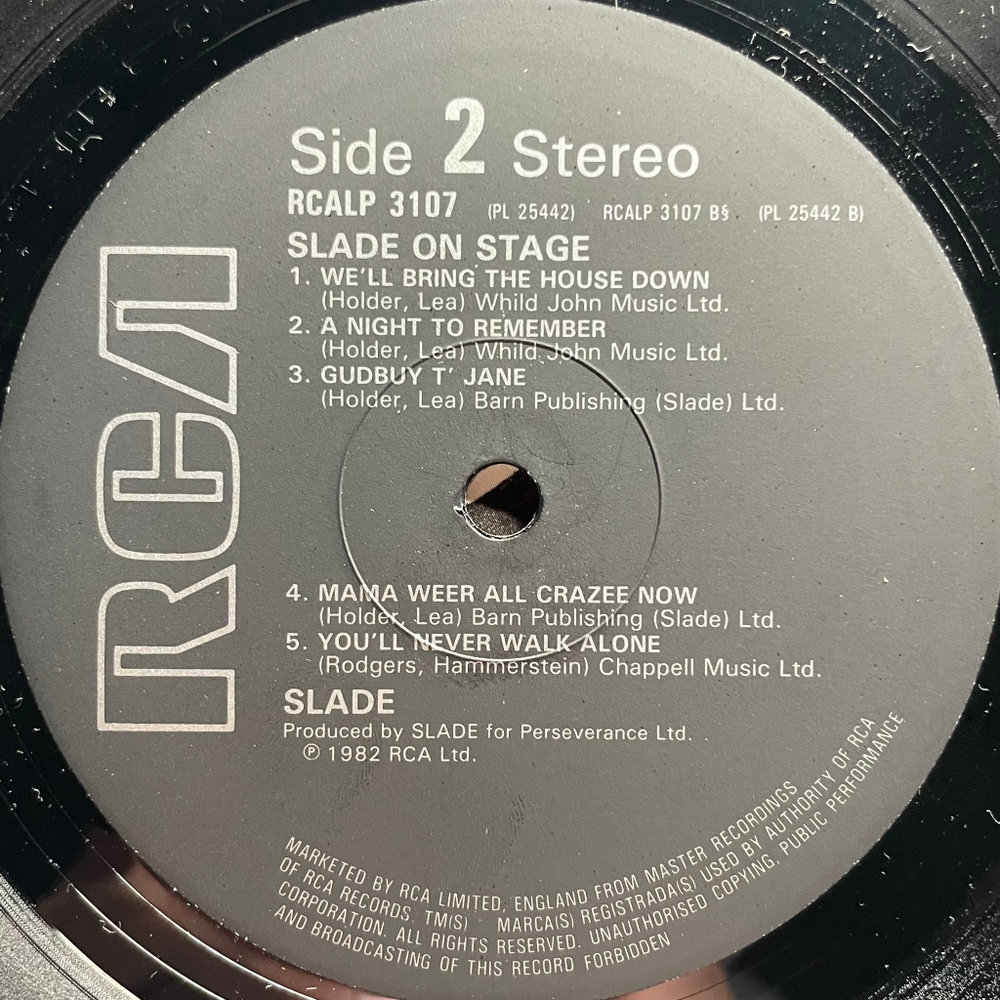 Slade ‎– Slade On Stage (Англия 1982г.)