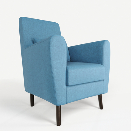 Кресло мягкое Грэйс D-10 (Азур) на высоких ножках с подлокотниками в гостиную, офис, зону ожидания, салон красоты.