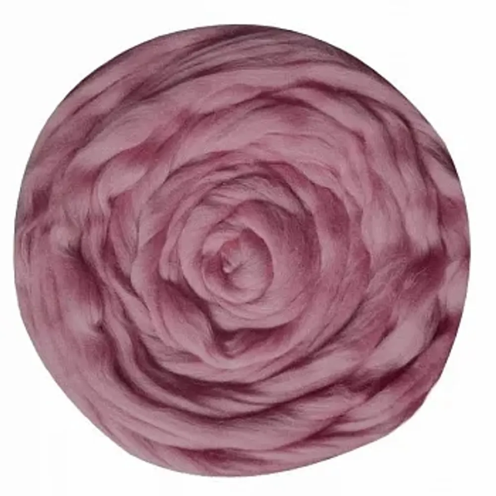 Шерсть для валяния "ТРО", гребенная лента, полутонкая шерсть, 100г, ликер