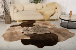 Ковер Мосси контрастного цвета из шести шкур