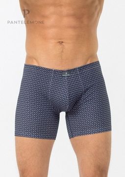 Трусы мужские боксеры удлинённые Pantelemone PMHL-1316, геометрия синяя