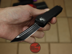 Нож Microtech UTX-85 T/E - черная рукоять, танто клинок, черный RK-392