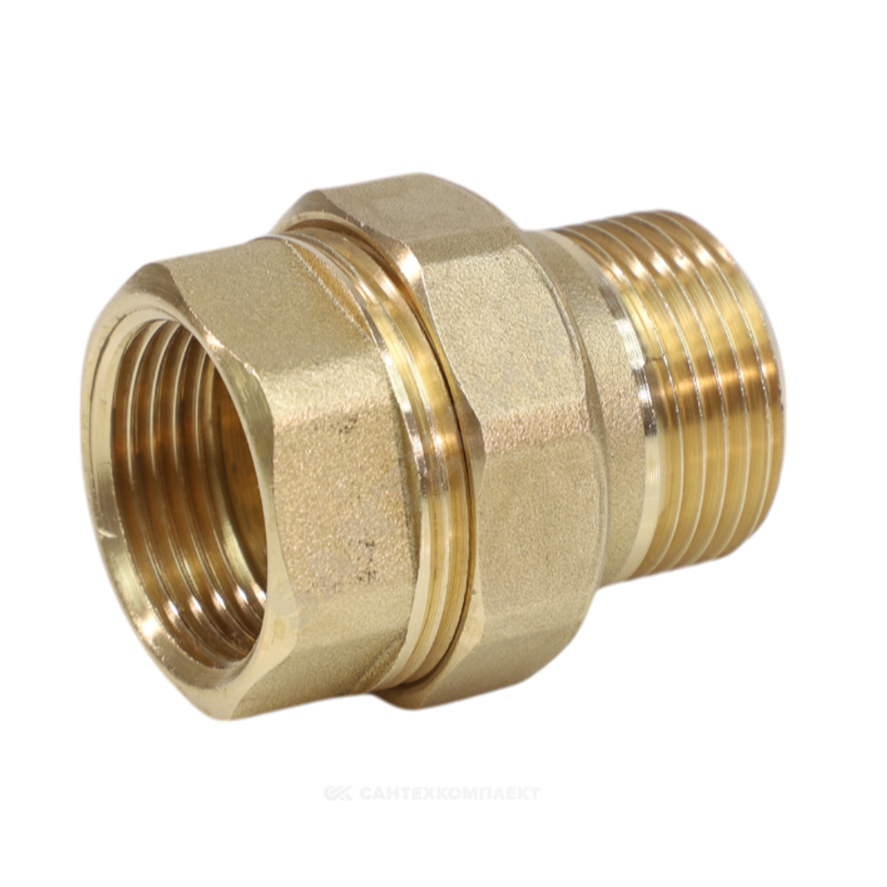 Соединитель латунь американка Ду 20 (3/4") прямой ВР/НР VALFEX VF.340.L.034