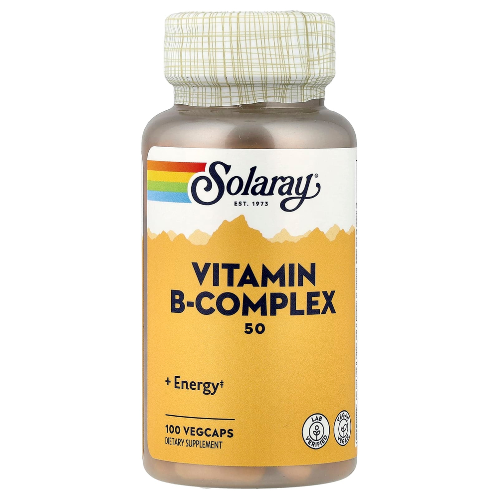 Solaray, комплекс витаминов группы B 50, 100 капсул VegCap