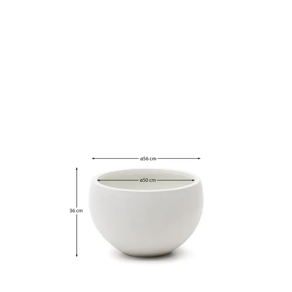 Напольное кашпо Grau из белого цемента Ø56х36 см