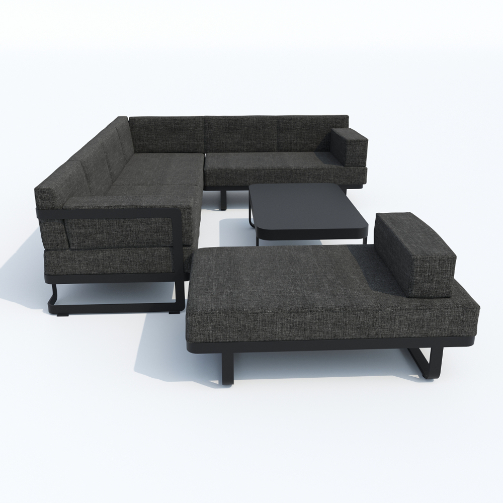 Лаунж зона угловая Ideal Patio ТЕСОРА маренго - каркас карбон