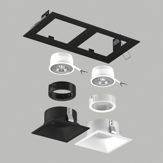 Комплект со светильником Lightstar Domino Quadro (214527+214506+214507+214006+214007) D5270607WBMOD
