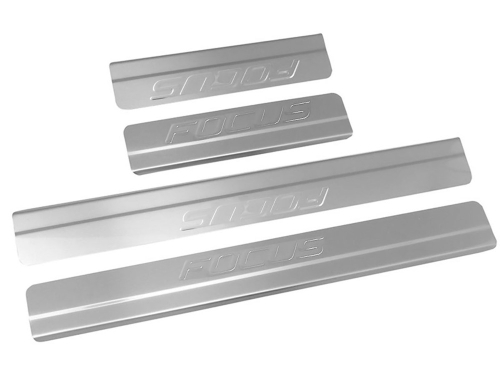 *Накладки порога декоративные Ford Focus III 2011-2015(к-т 4шт) Dollex