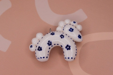 Подвеска Лошадка полимерная глина 50х43 мм